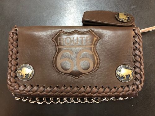 Wallet Route 66 geflochten Braun